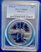 1984-P PCGS MS69 Olympic Dollar And 1984-S Olympics Dollar NGC Gem Proof
