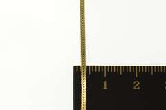 14K Yellow Gold 1.6mm Flat Fancy Chain Squared Link Necklace