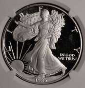 1986-S American Silver Eagle NGC PF69 Ultra Cameo