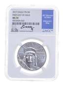 MS70 2017 $100 American 1 Oz Platinum Eagle First Day Of Issue - NGC