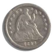 Scarcer 1849 O Seated Half Dime