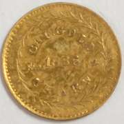 1886 Ca Gold Eureka Round 1/2 Dollar Size Gold Token