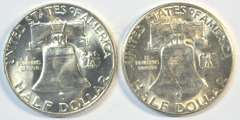 Choice BU 1951-D & and scarce 1953-S Franklin Half Dollars