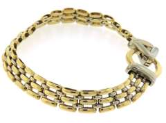 Outstanding 18kt Panther Link Bracelet with Fancy Clasp