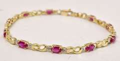 Estate Ruby Bracelet in Yellow Gold