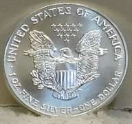 1993 Unc Silver Eagle, 1 oz 999 fine