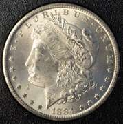 1884-CC GSA Hoard Uncirculated Morgan Silver Dollar.