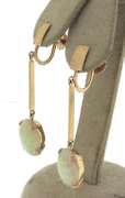 Dreamy Yellow Gold Opal Dangle Earrings