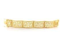 Unforgettable 18kt Illias Lalaounis Hammered Greek Key Bracelet