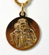 Heavy Religious Necklace in 18KT Yellow Gold