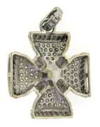 Sterling Silver Simulated Pearl & CZ Pendant