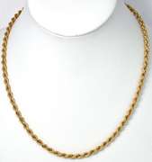Nice 4mm 18-Inch Rope Chain in 14KT Yellow Gold