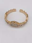 Ladies Geneva & Gemstone Cuff Watch, 18kt Gold Plated