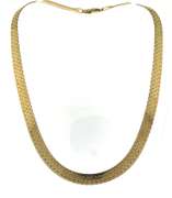 Impressive Yellow Gold Wide Woven Necklace