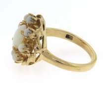 Beautiful Yellow Gold Opal Cluster Ring