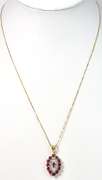 Vintage Ruby Necklace in 14KT 2-Tone Gold