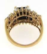 Powerful Yellow Gold Black Onyx & Diamond Ring