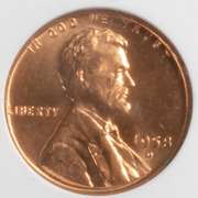 1958 D MS 66 RED Lincoln Head Cent
