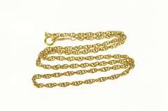 14K Yellow Gold 2.0mm Retro Rolling Cable Link Rope Chain Necklace