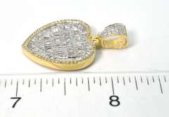 Flashy Diamond Heart Pendant in Gold