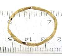 Popular Yellow Gold Twisted Endless Hoop Earrings