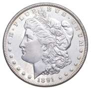 1891-CC Morgan Silver Dollar