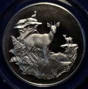 East African Wildlife Society 6 Sterling Silver Coins Lot.