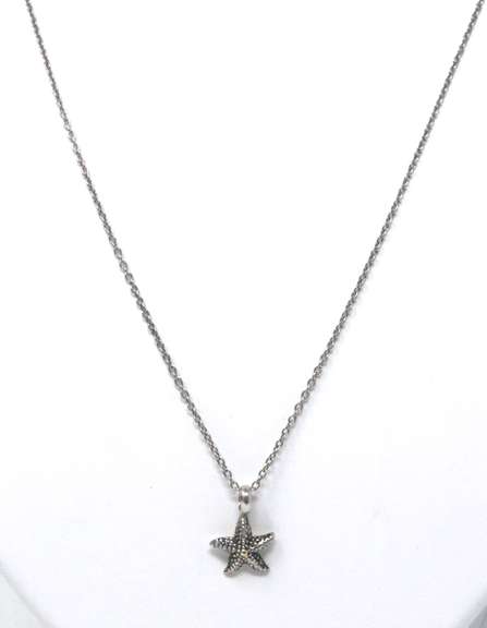 Sterling Silver Starfish Pendant on Chain