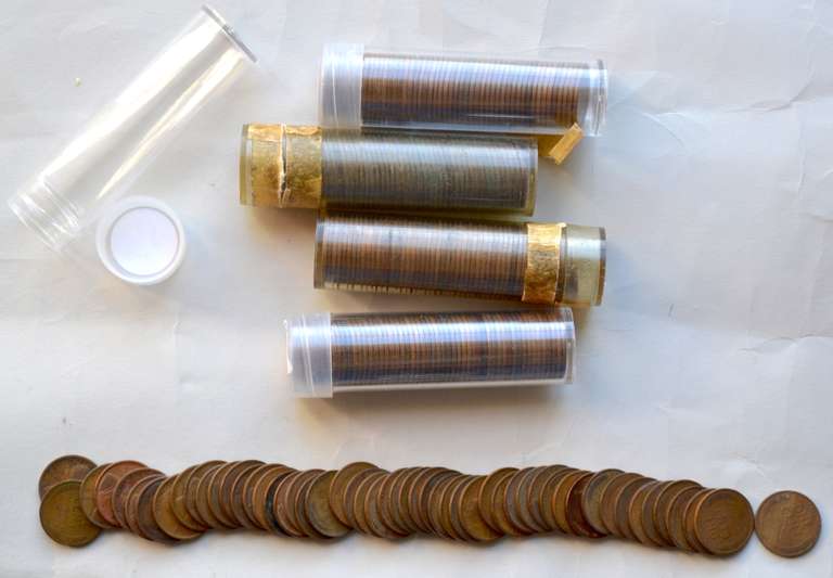 1911 1916 1917 1918 &1919 Circulated Lincoln Rolls