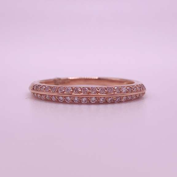18kt Rose Gold & Diamond Band Ring