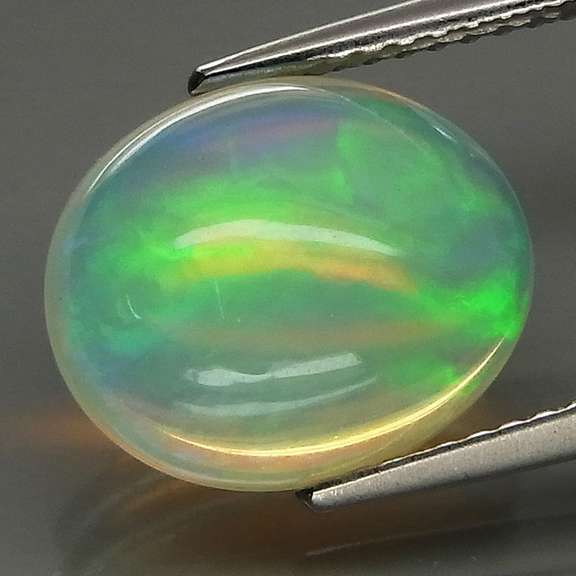 Glowing! 3.68ct full cover multi-pattern Jelly Opal