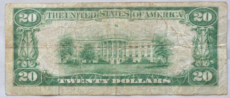 $ 20 Chicago 1929 Series National Currency Note