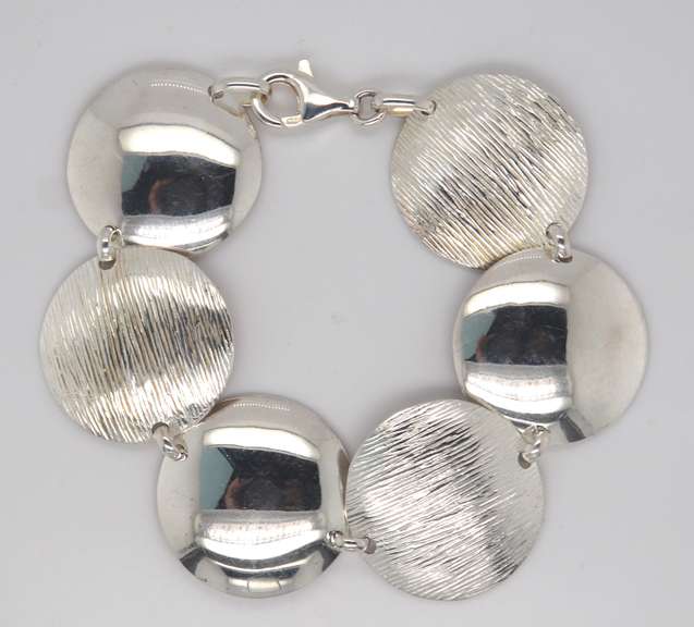 Sterling Silver Thailand Disc Link Bracelet