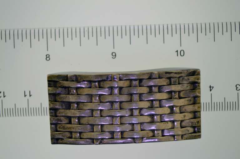 Vintage Mexican Taxco Sterling Silver Belt Buckle