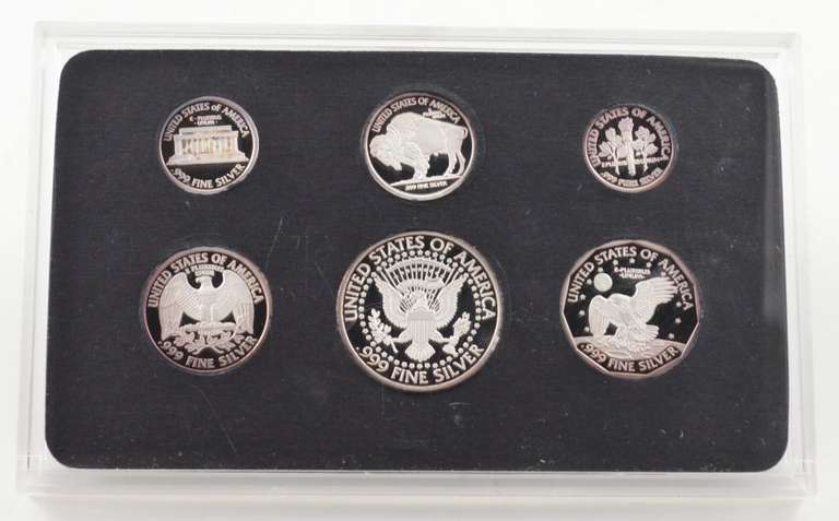 2006 Reagan 6 Coin .999 Fine Silver Proof Set