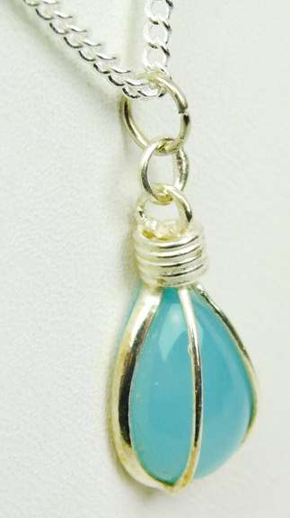 Sterling Blue Gemstone Ring & Necklace