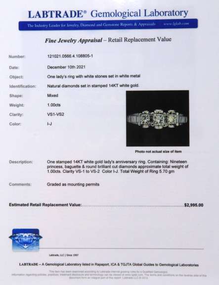 Majestic White Gold Diamond anniversary Ring