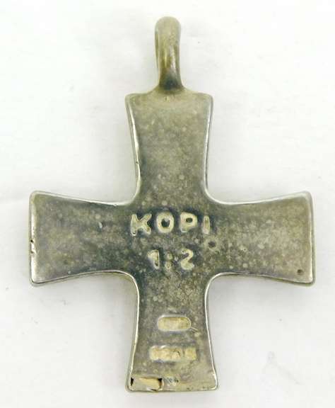 Vintage Kopi Denmark Sterling Cross Pendant