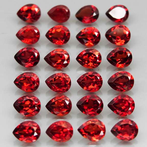 Incredible 9.68ct open color matched Garnet set