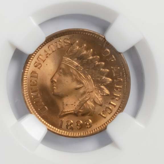 1899 NGC MS 63 Red Brown Unc Indian Cent