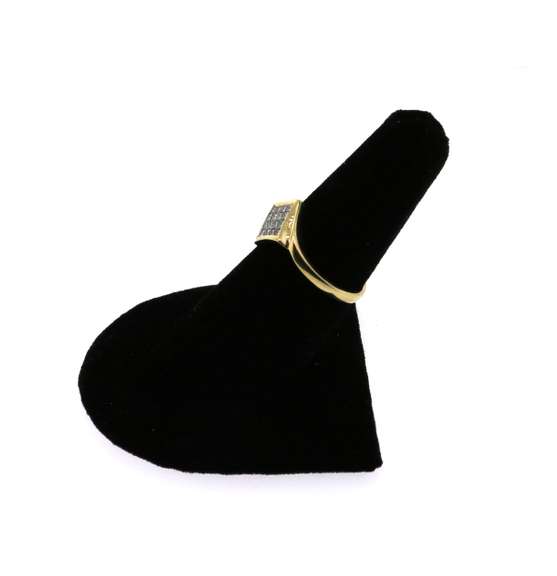 Contemporary Sqaure Cluster Diamond Ring with 14k Gold