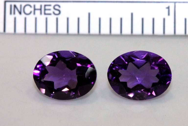 Bright Natural Amethyst Pair - 3.59 cts.