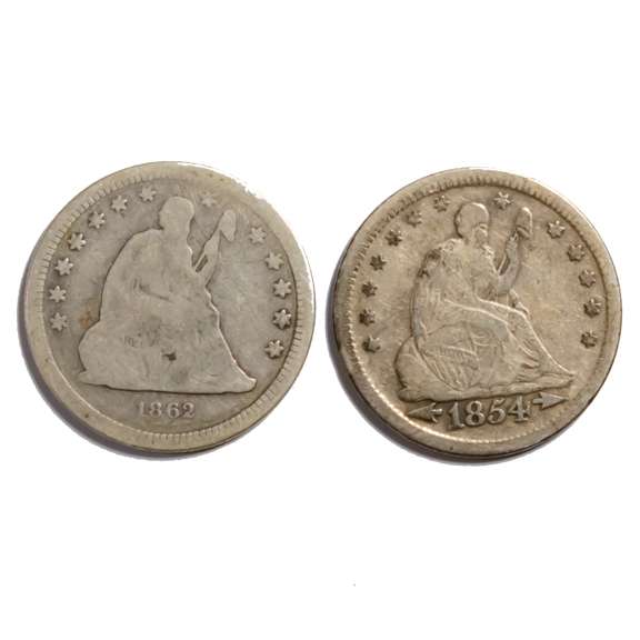 1854 & 1862 Seated Quarters