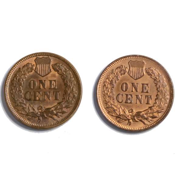 1895 & 1900 Near Unc Indian Head Cents