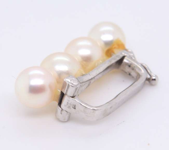 14kt White Gold Pearl w Shortener