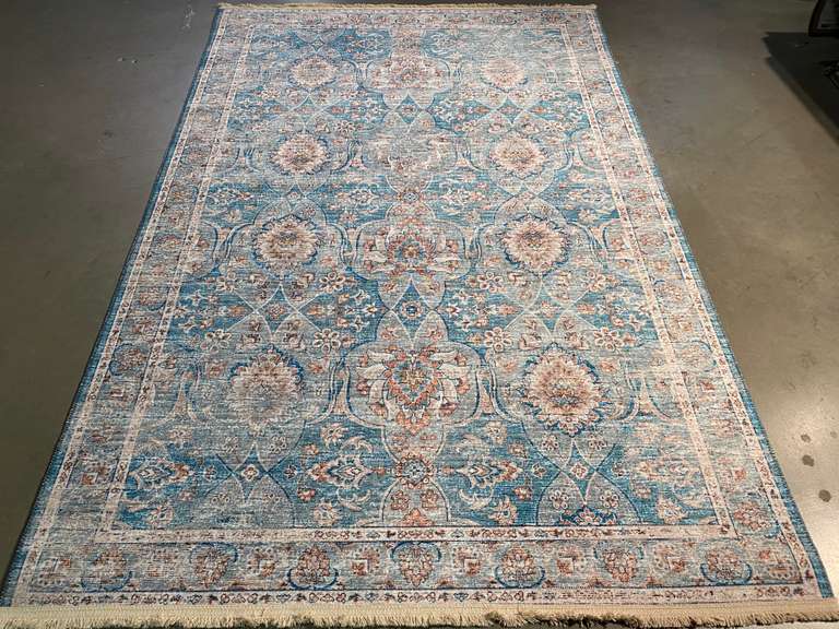 STUNNING VINTAGE REPRO DESIGN RUG 5x8