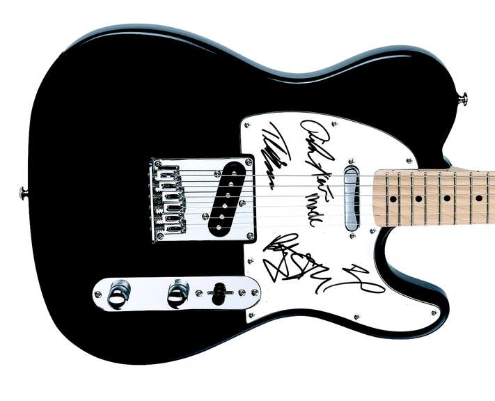 Scandal Full Band Autographed Tele Guitar ACOA