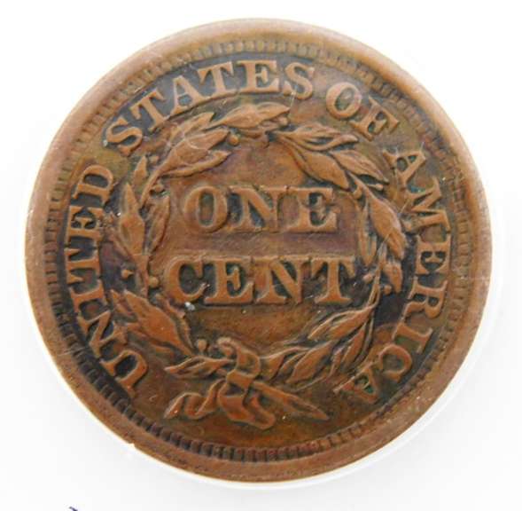 Very Rare 1849 Coronet US Large Cent, EF-45