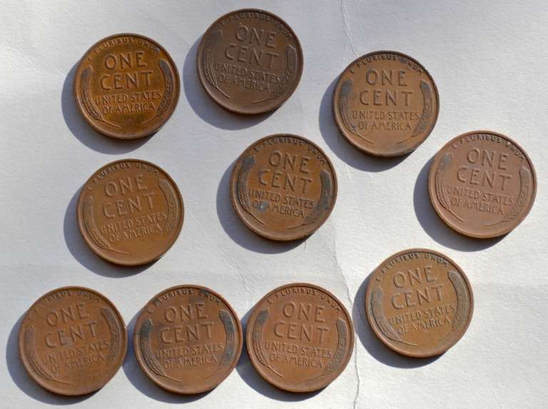 10 Sharp 1910 Lincoln Cents