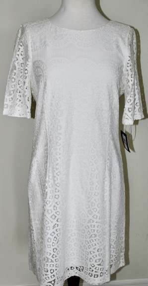 Designer White Color Dress by Ellen Tracy